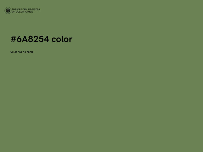 #6A8254 color image