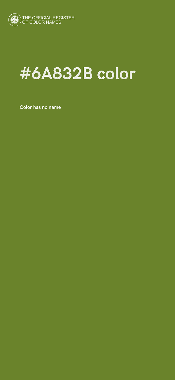 #6A832B color image