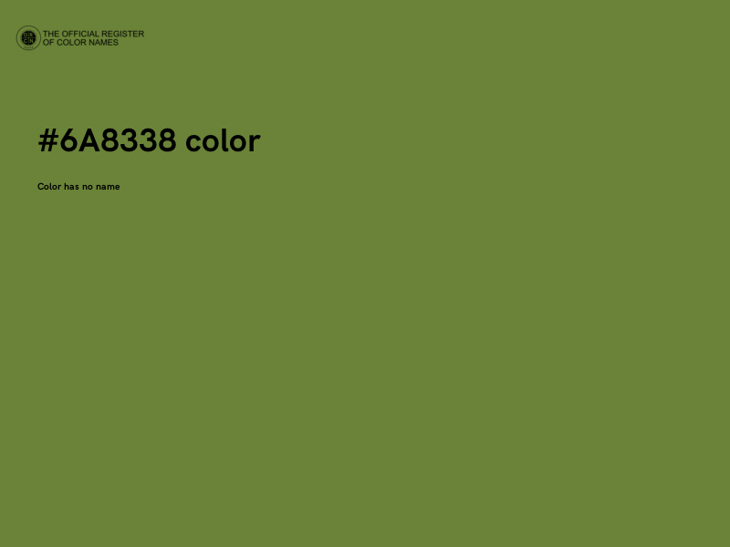 #6A8338 color image