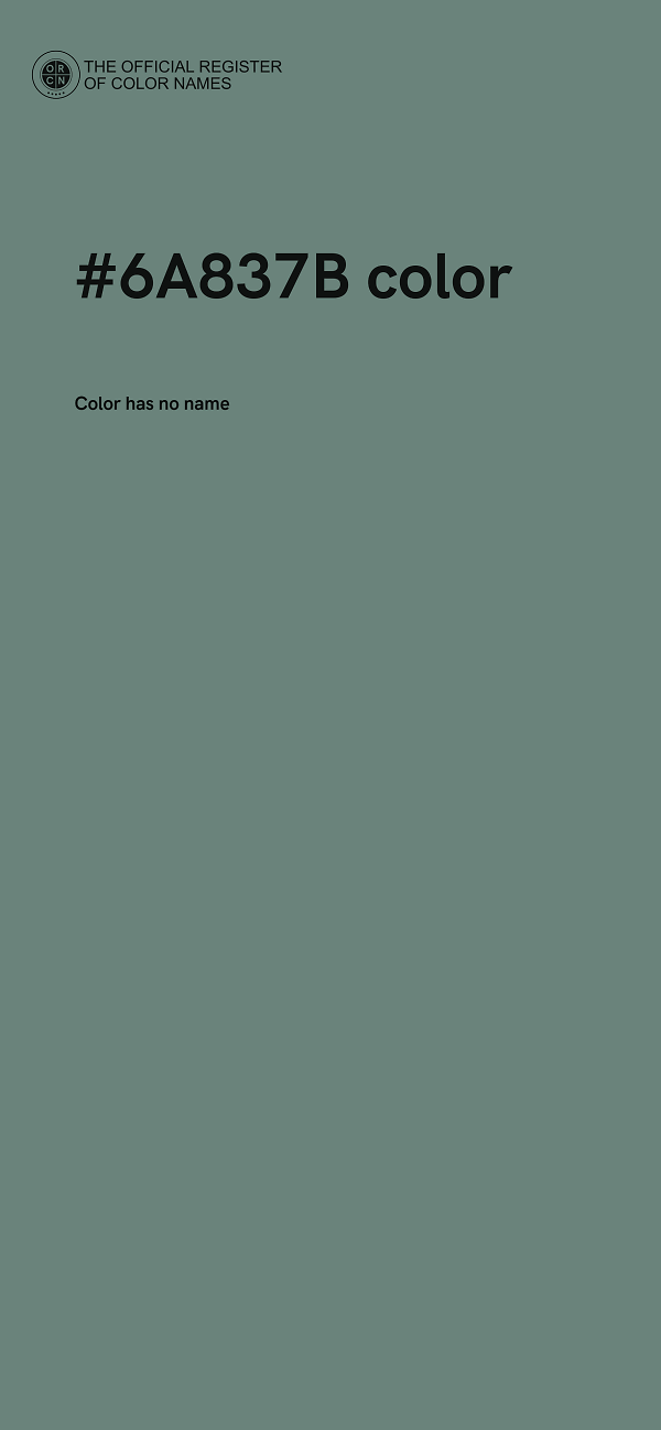 #6A837B color image