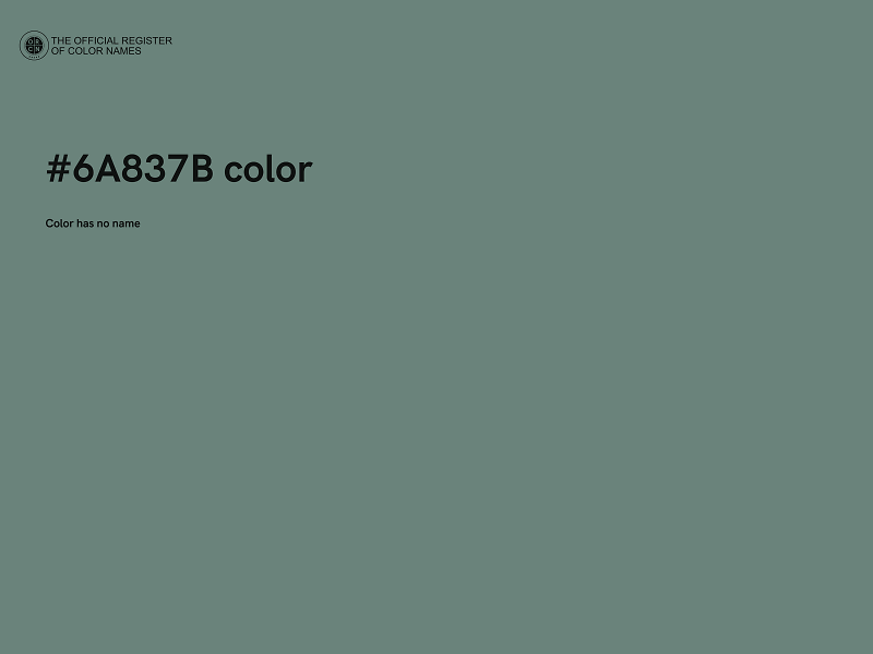 #6A837B color image