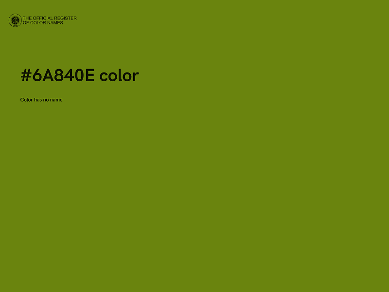 #6A840E color image