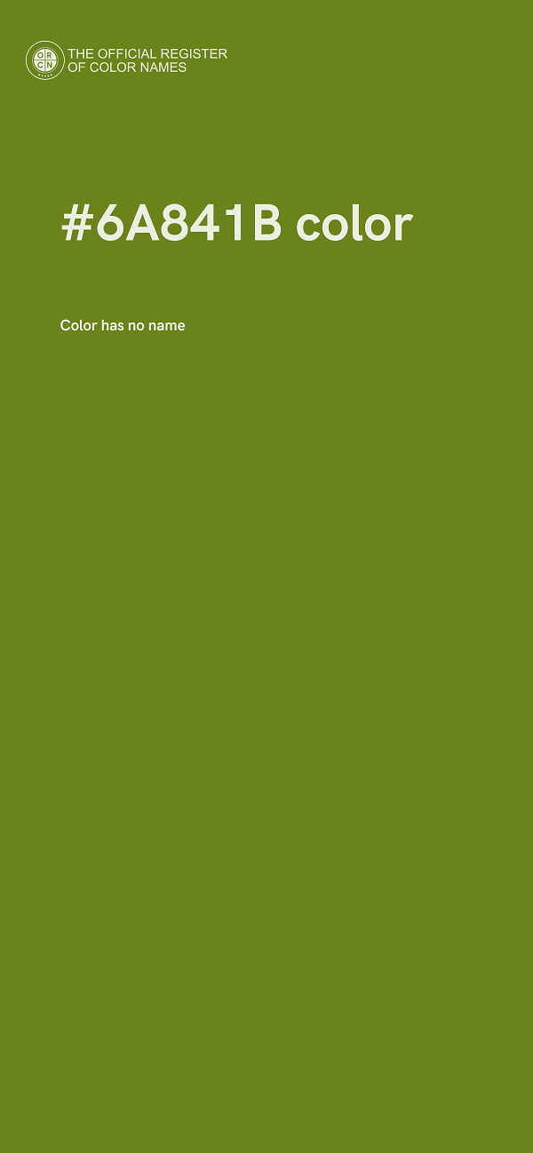 #6A841B color image