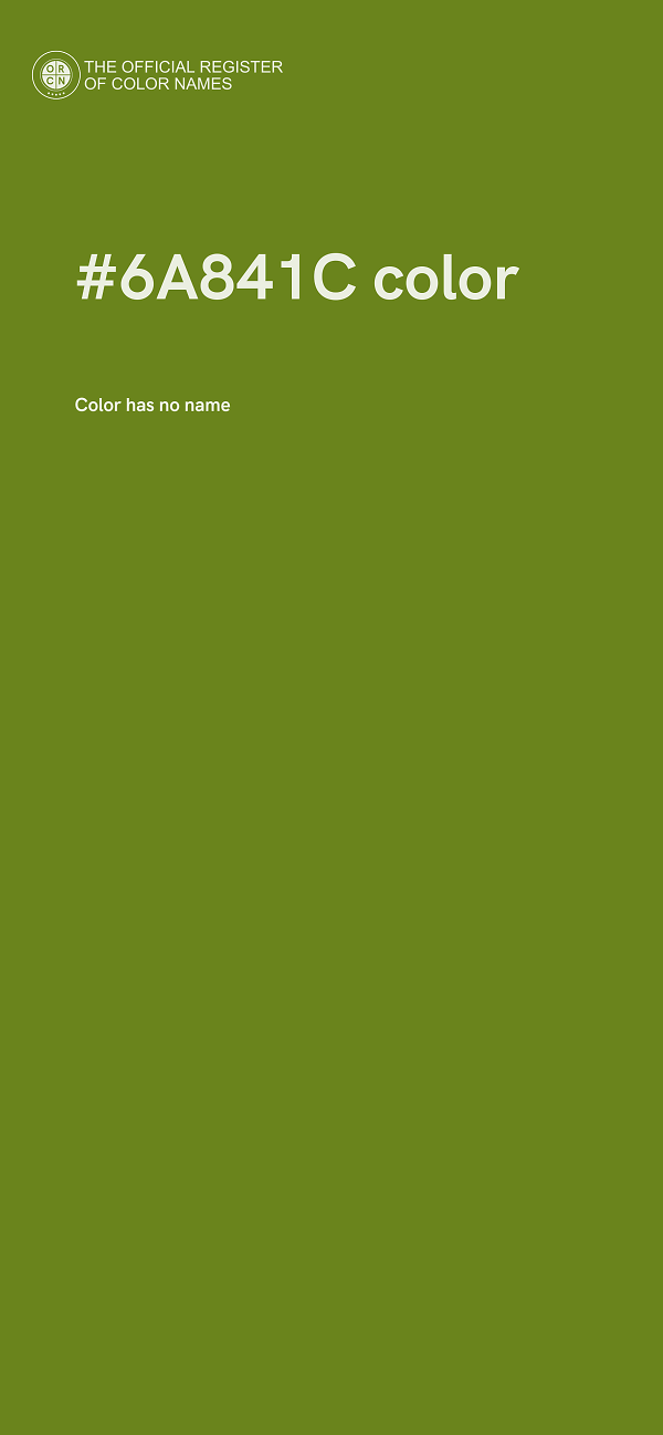 #6A841C color image