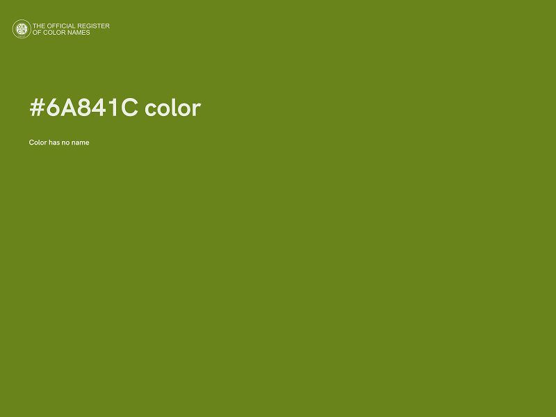 #6A841C color image