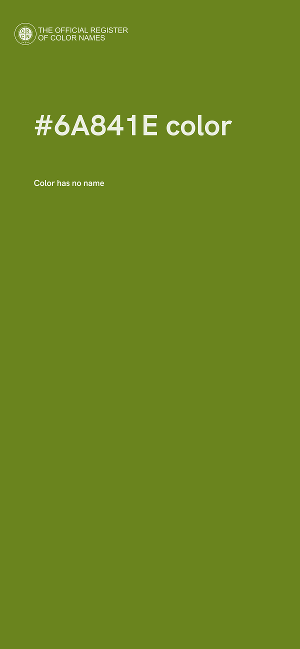 #6A841E color image