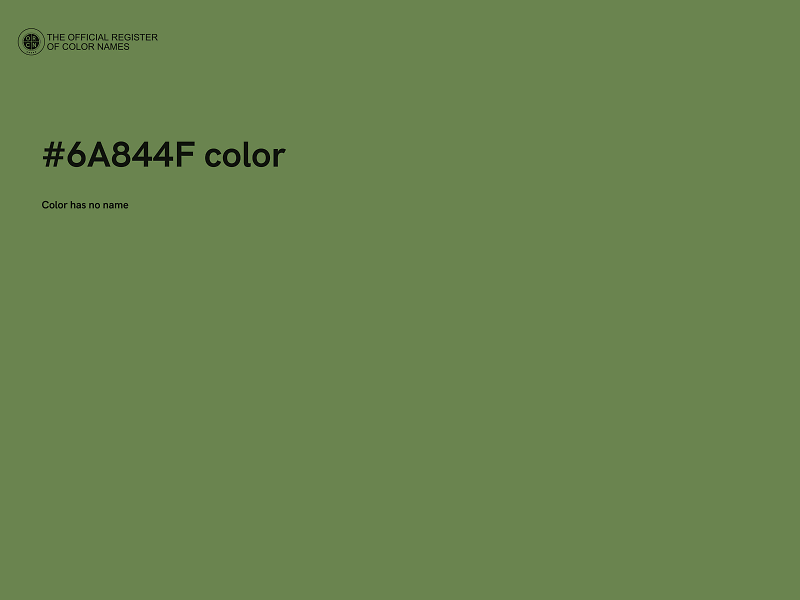 #6A844F color image
