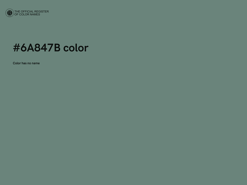 #6A847B color image