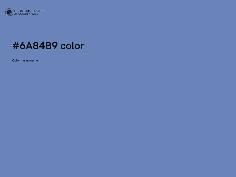 #6A84B9 color image