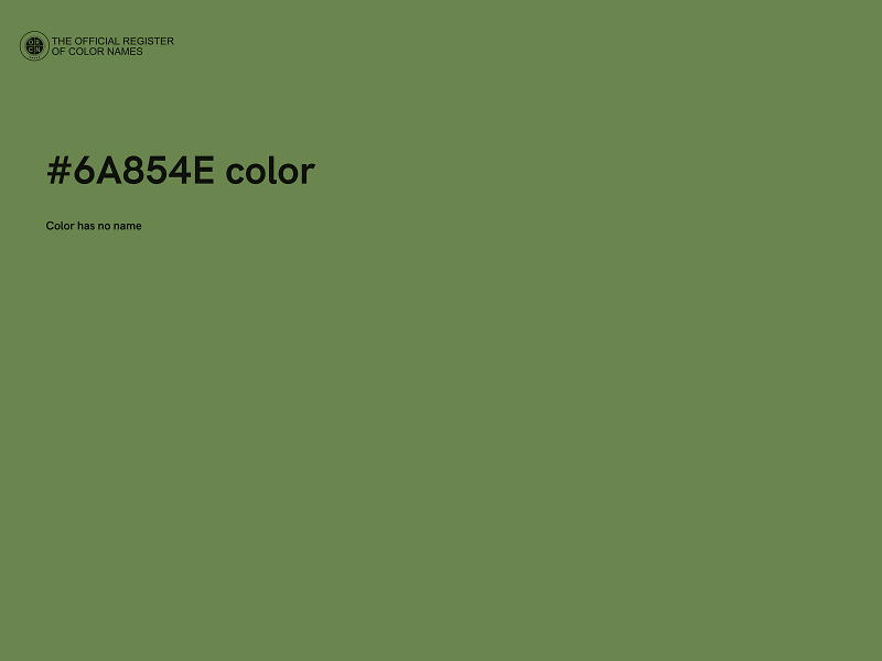 #6A854E color image