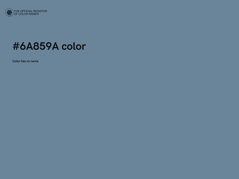 #6A859A color image