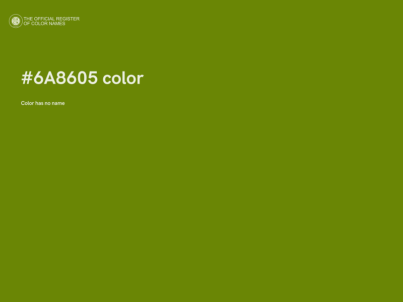 #6A8605 color image