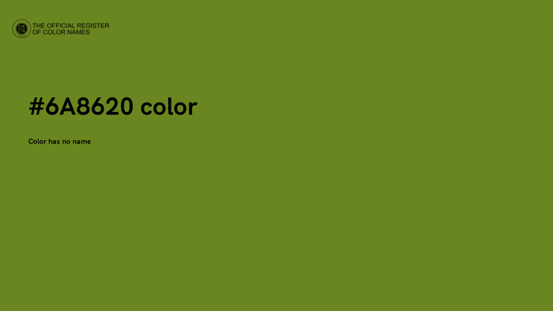 #6A8620 color image