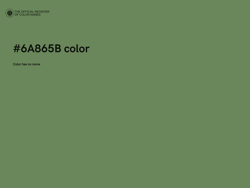 #6A865B color image