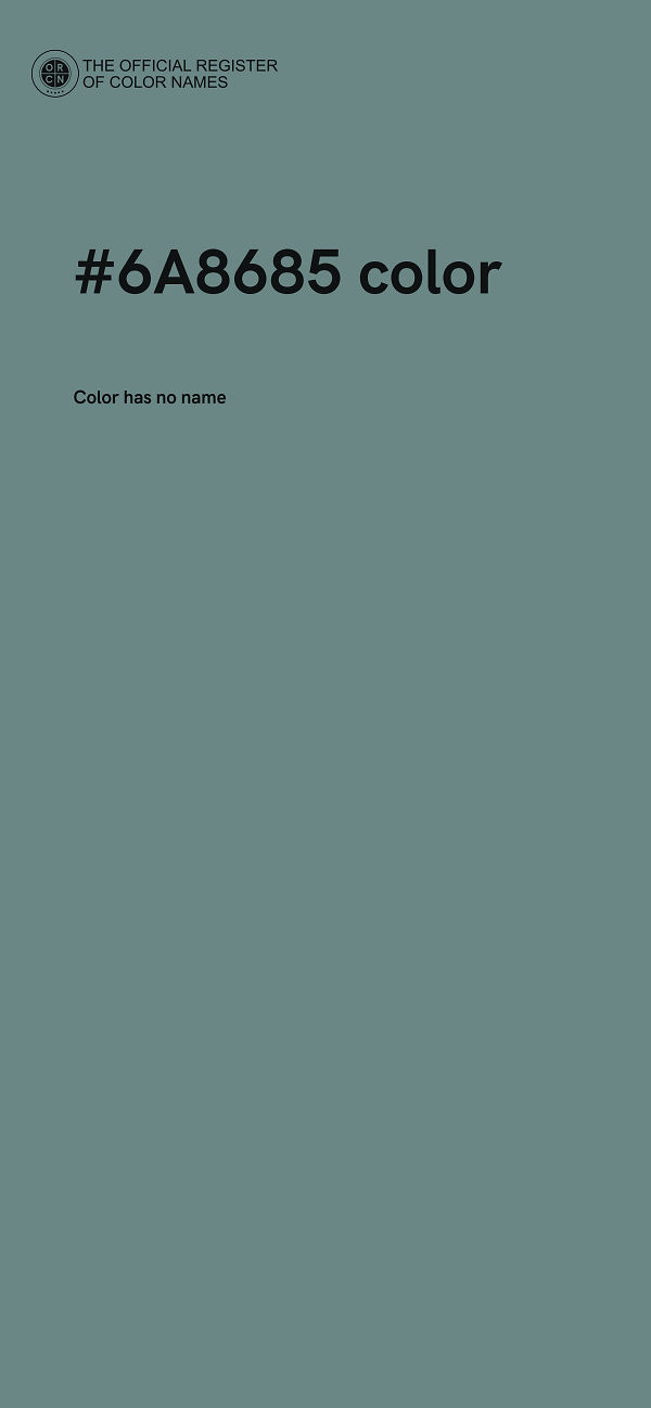 #6A8685 color image