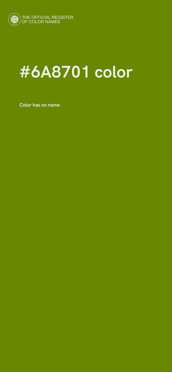 #6A8701 color image