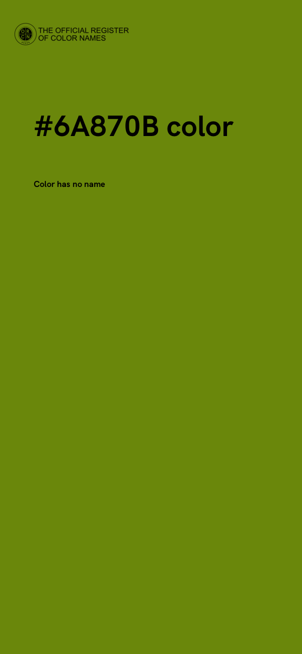 #6A870B color image