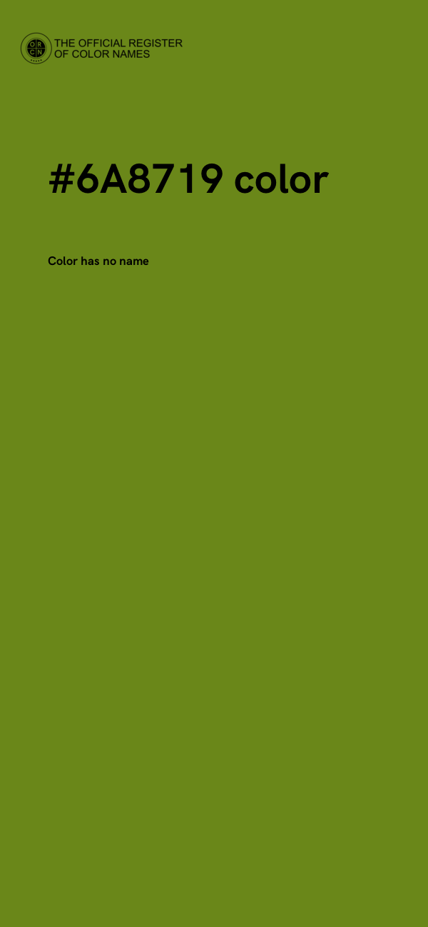#6A8719 color image