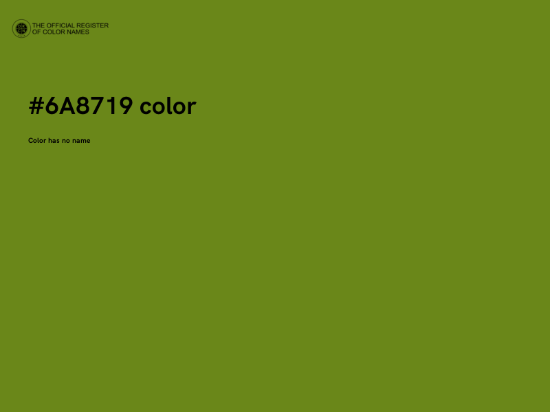 #6A8719 color image