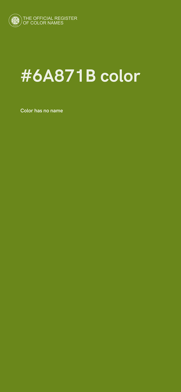 #6A871B color image