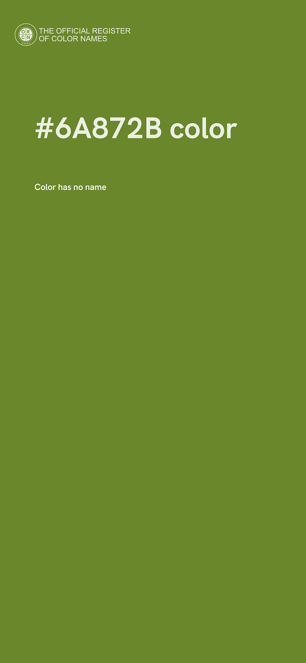 #6A872B color image