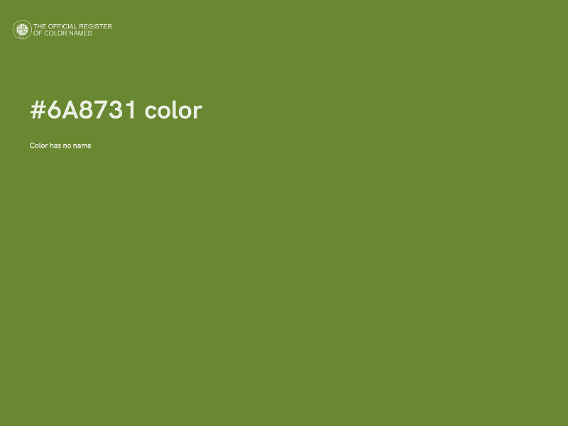 #6A8731 color image