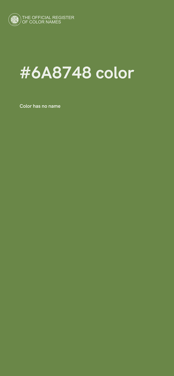 #6A8748 color image