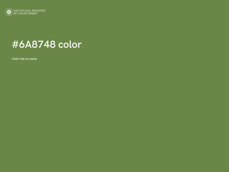 #6A8748 color image