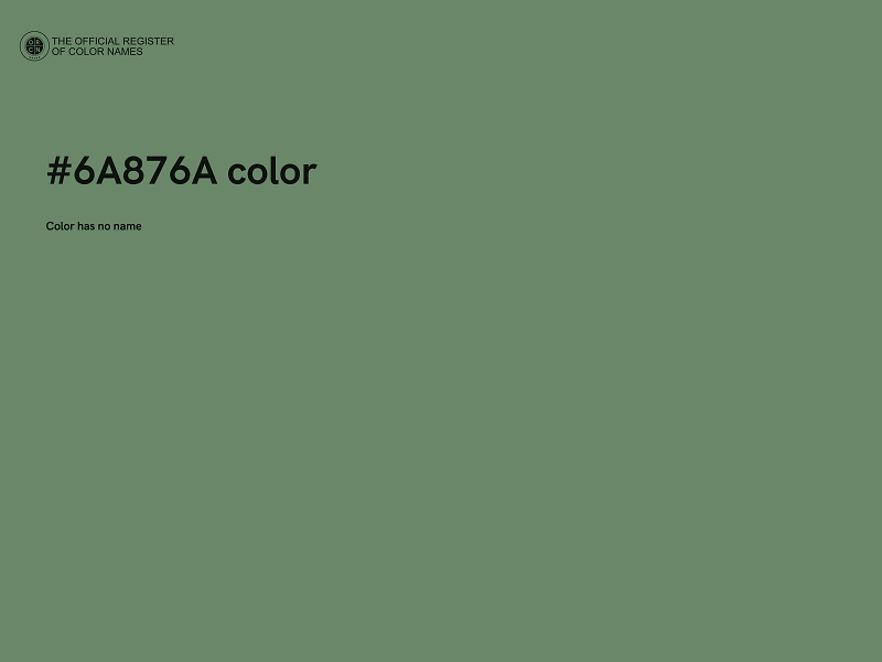 #6A876A color image