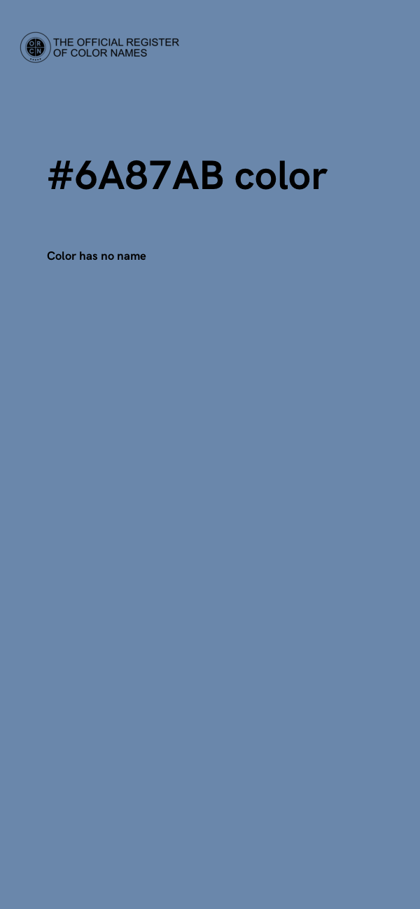 #6A87AB color image