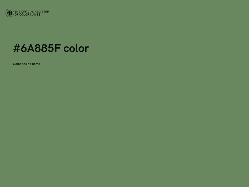 #6A885F color image