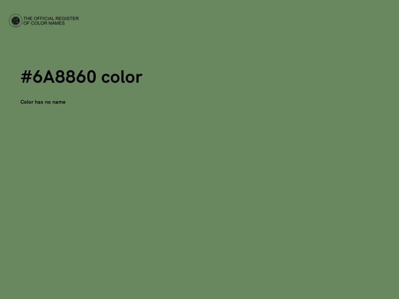 #6A8860 color image