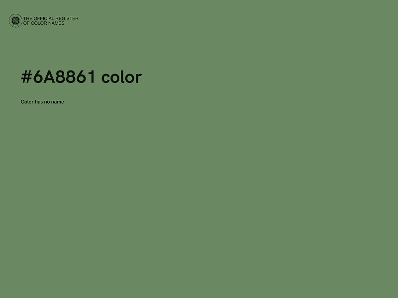 #6A8861 color image