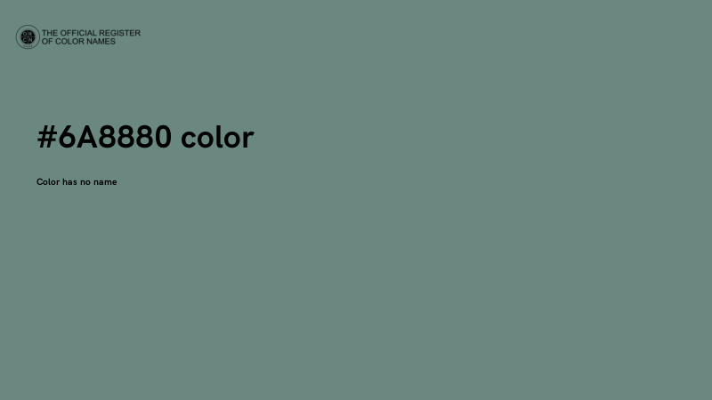 #6A8880 color image