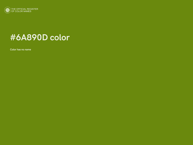 #6A890D color image