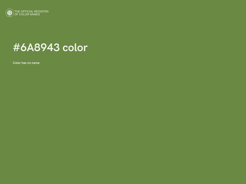 #6A8943 color image