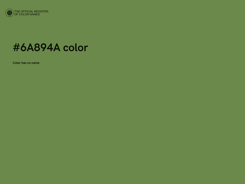 #6A894A color image