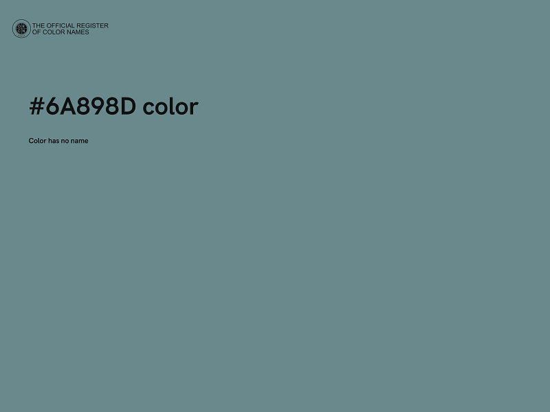 #6A898D color image