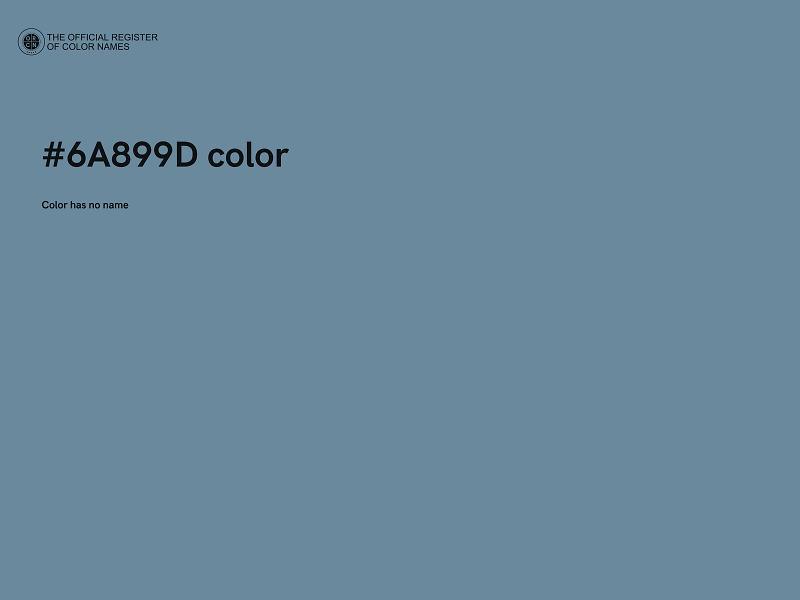 #6A899D color image