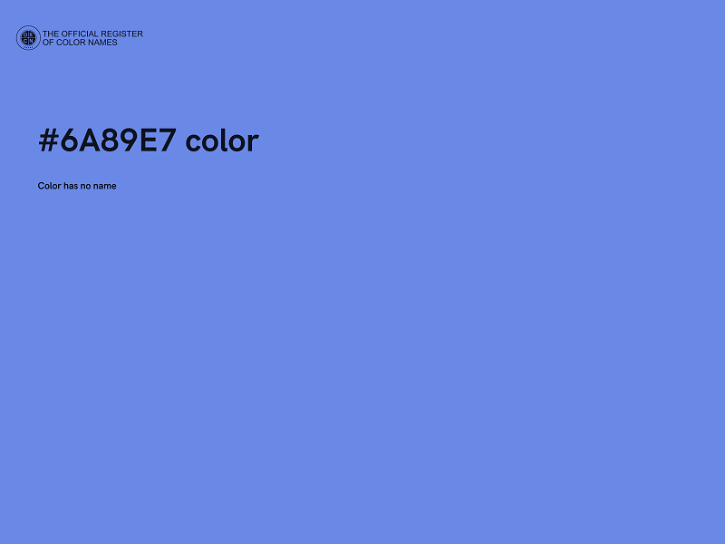 #6A89E7 color image