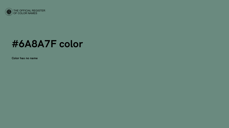#6A8A7F color image