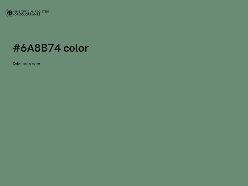 #6A8B74 color image