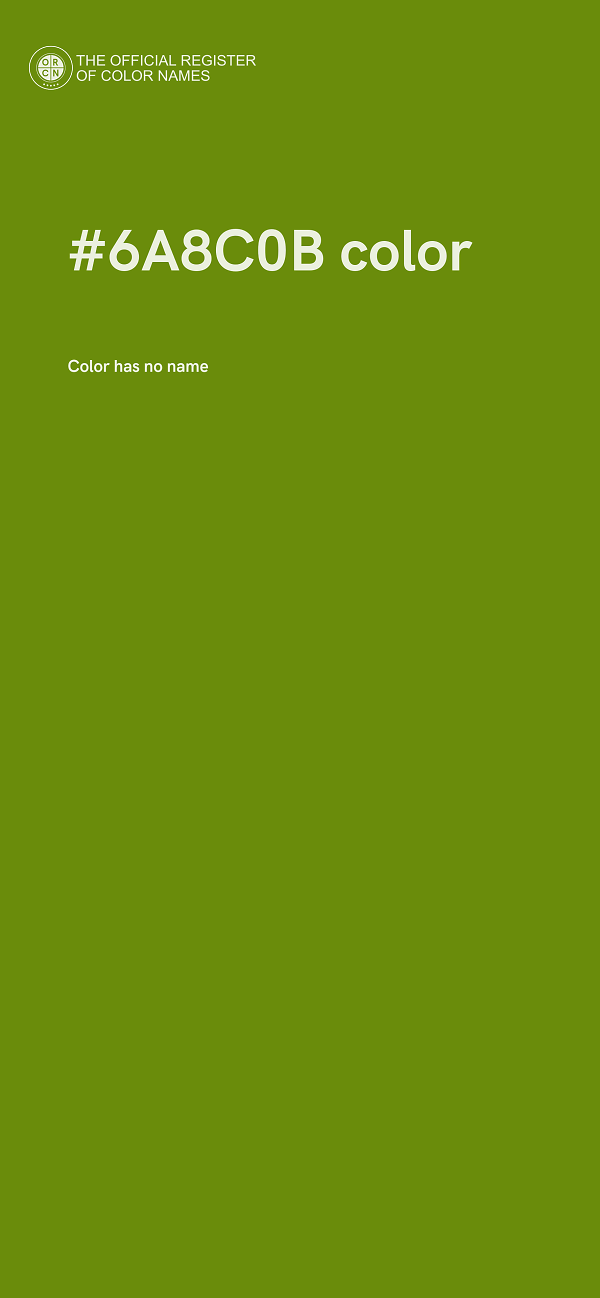 #6A8C0B color image