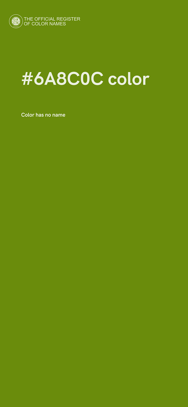 #6A8C0C color image