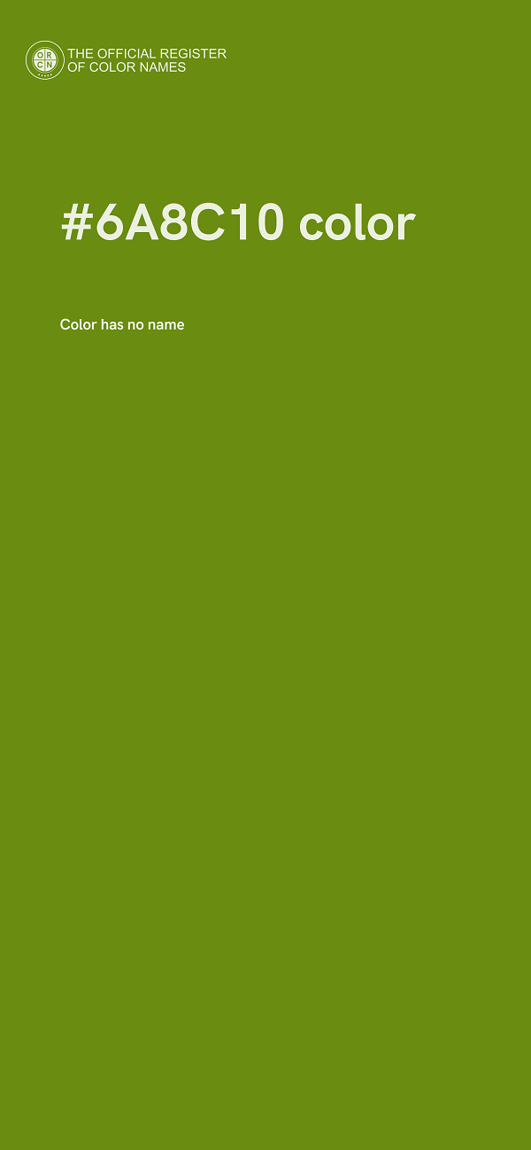 #6A8C10 color image