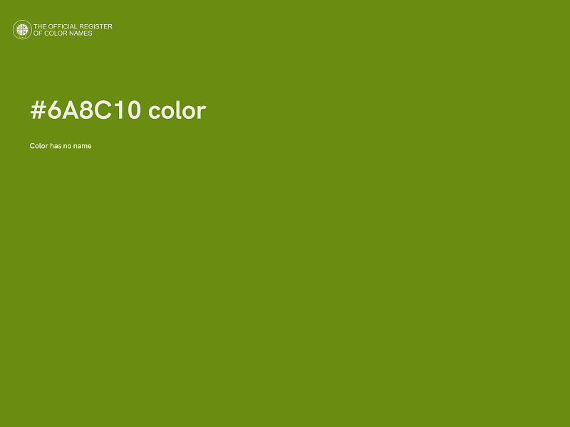 #6A8C10 color image