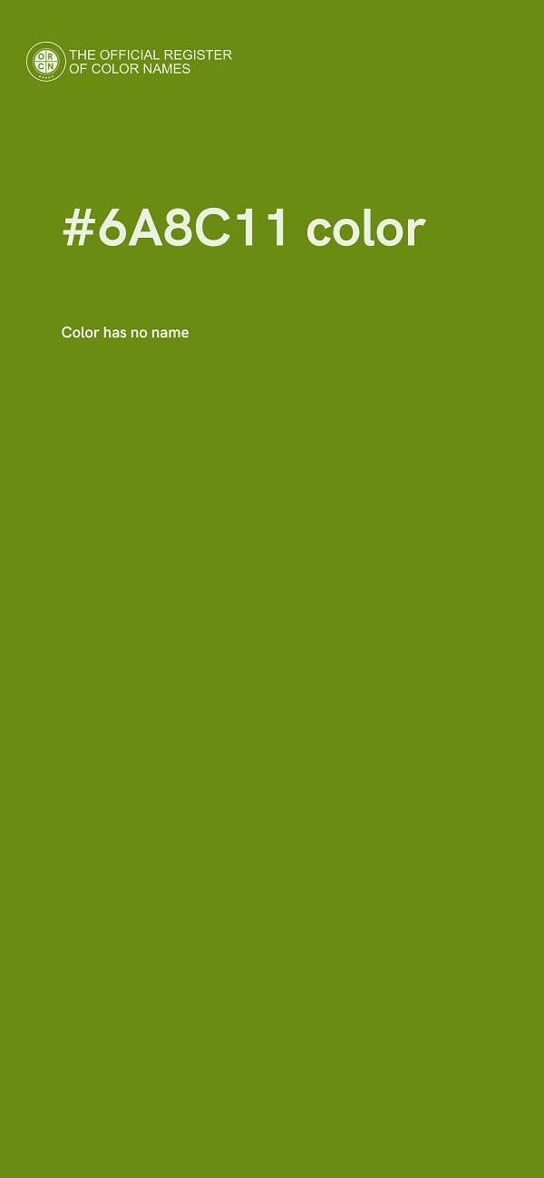 #6A8C11 color image
