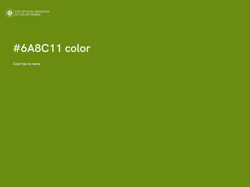 #6A8C11 color image