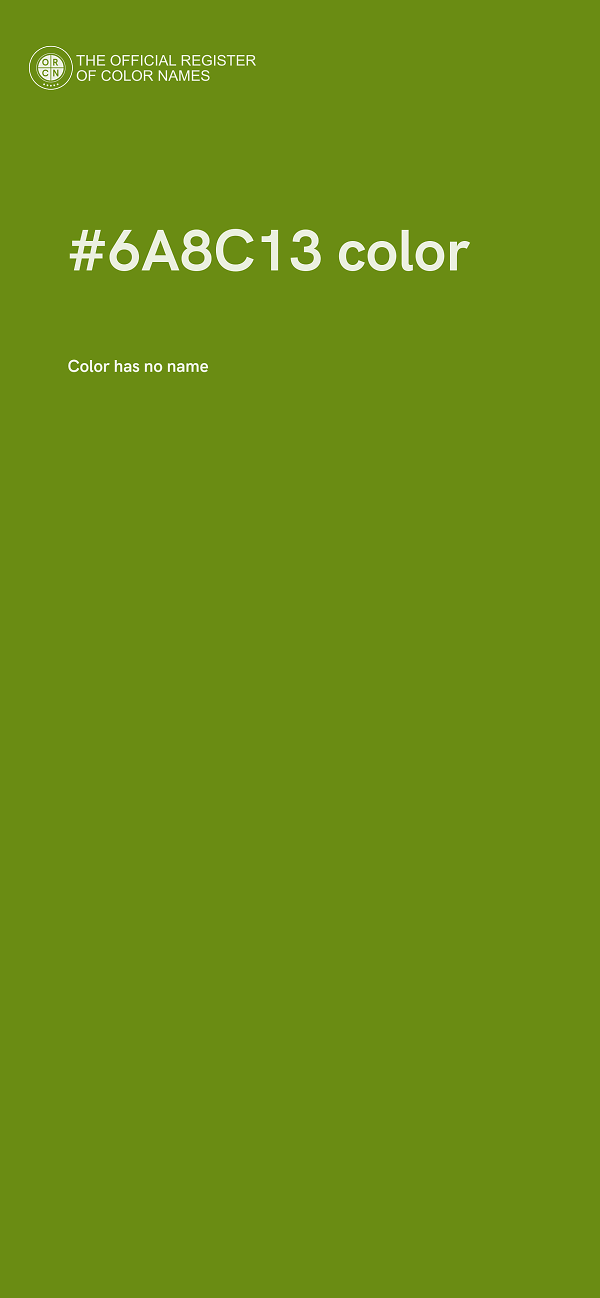 #6A8C13 color image