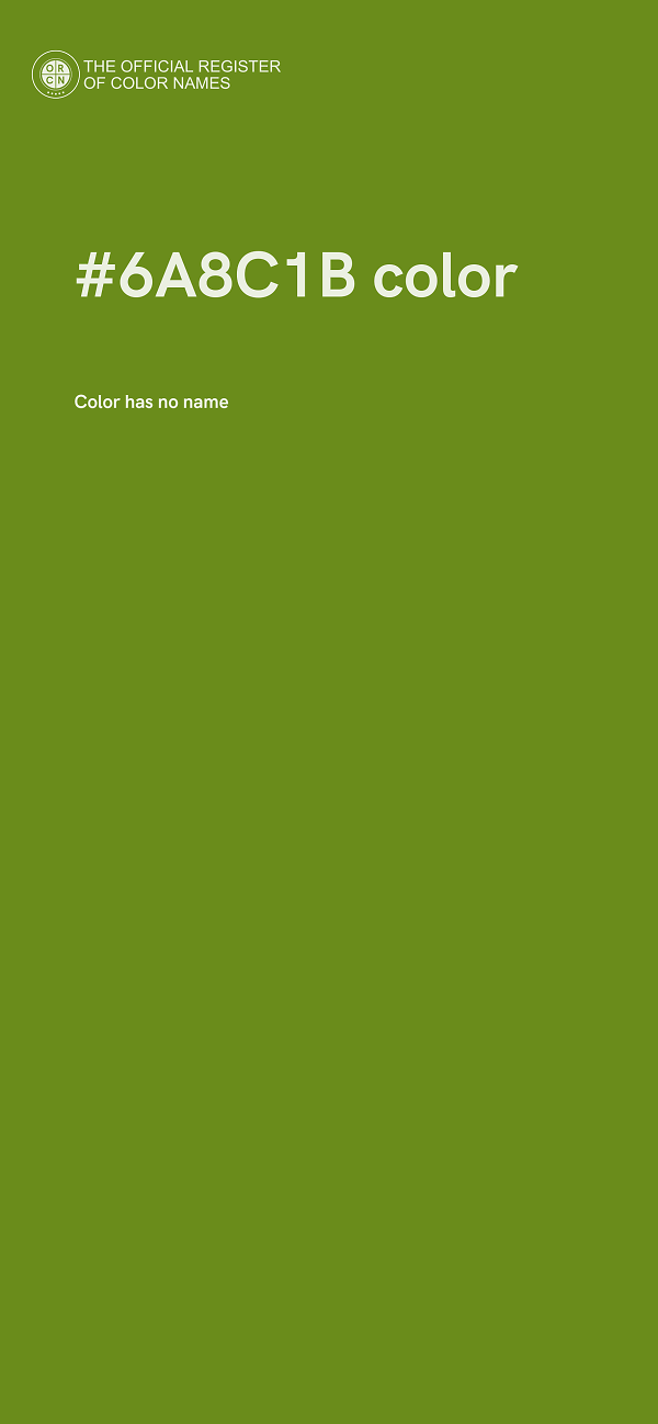 #6A8C1B color image